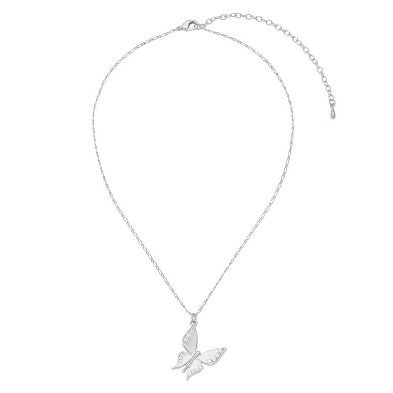 PLATINUM BUTTERFLY NECKLACE