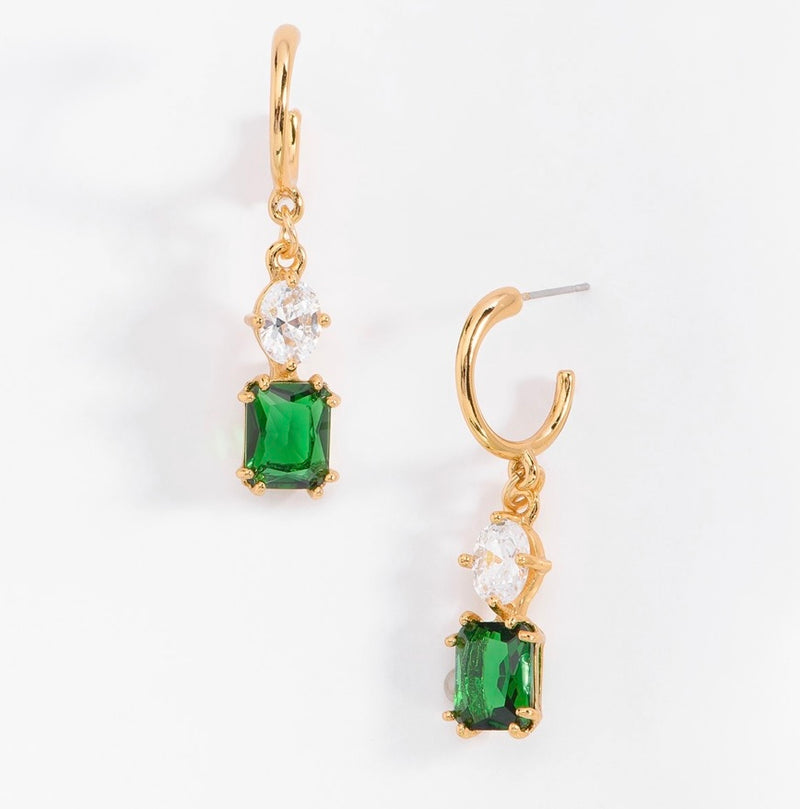 EMERALD SQUARE EARRINGS