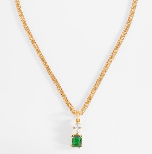 EMERALD SQUARE NECKLACE