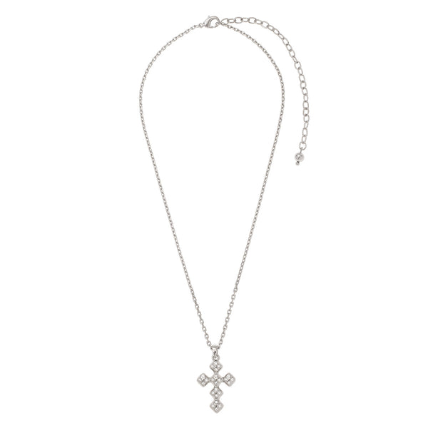 PLATINUM CROSS NECKLACE